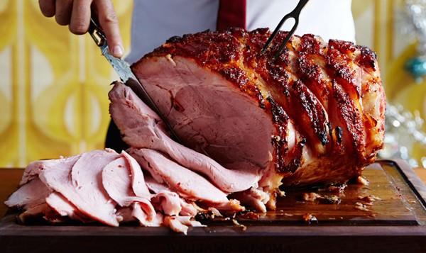 Marmalade-glazed ham