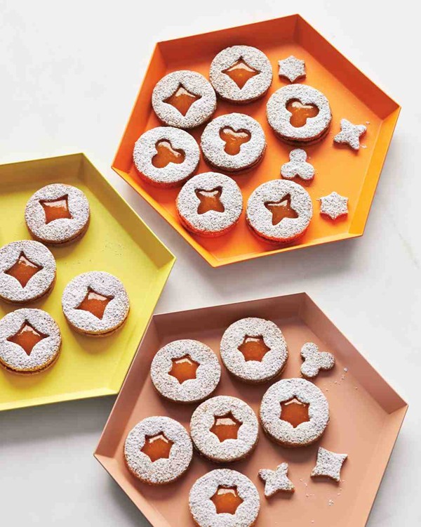 Marmalade Linzer sandwiches
