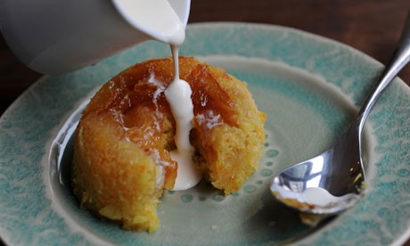 Marmalade, orange and whisky sponge puddings