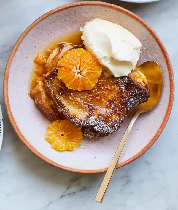 Marmalade toast pudding