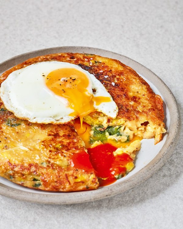 Marmite and cheddar bubble and squeak 