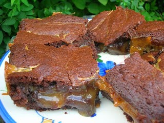 Marmite caramel brownies