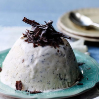 Marrons glacés and cream iced pudding