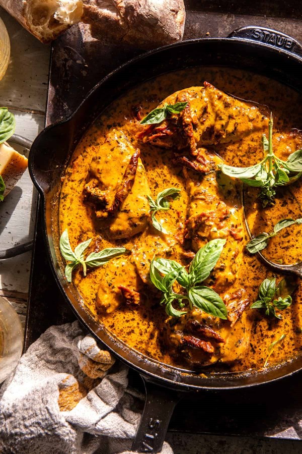 Marry me chicken in pumpkin cream sauce