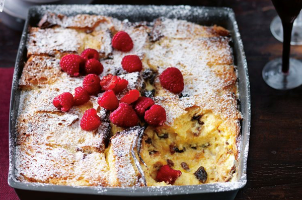 Marsala panettone bread and butter pudding