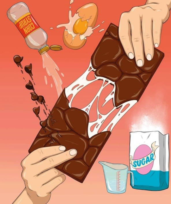 Marshmallow chocolate bar