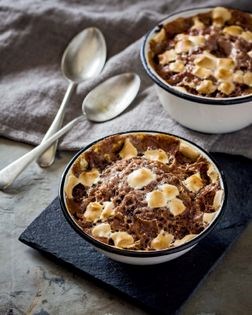 Marshmallow mud pies
