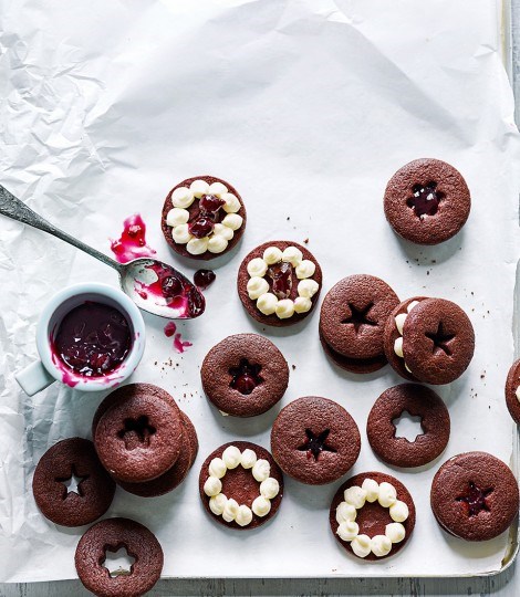 Martha's mint, chocolate and blackcurrant biscuits
