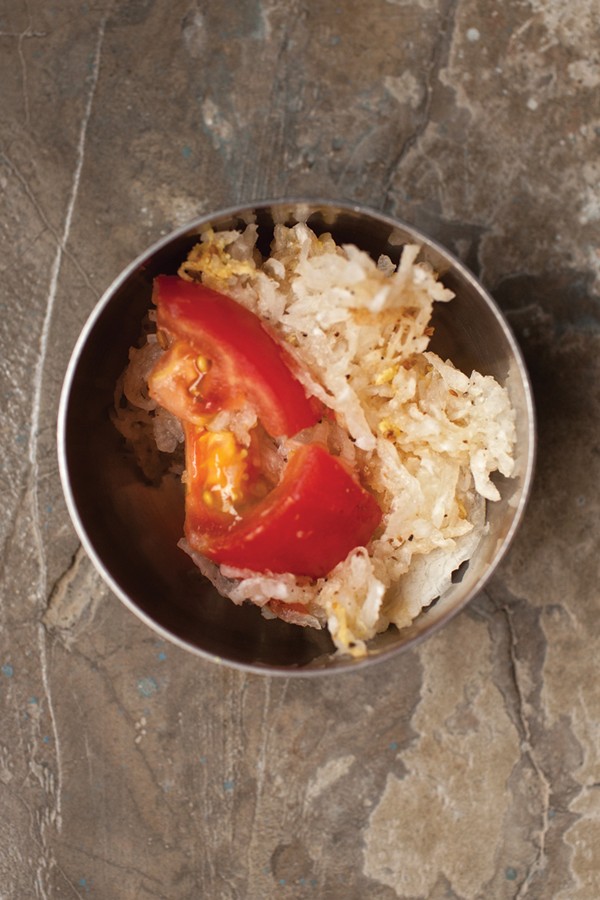 Marwari radish and tomato salad