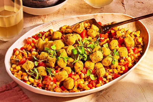 Maryland summer succotash with fish pepper vinaigrette [David Thomas]