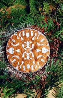 Marzipan snowflake cake (Schneeflocken marzipankuchen)