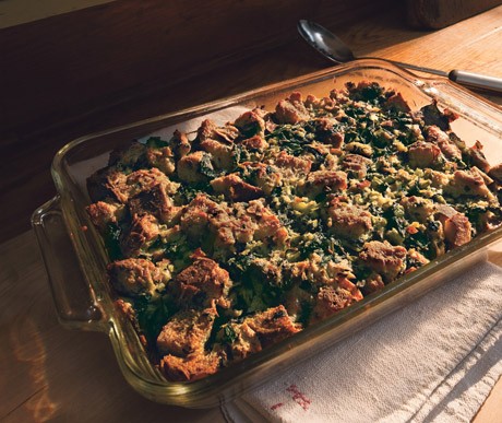 Masa cornbread stuffing with chiles
