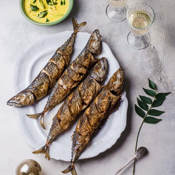 Masala fried mackerel moilee