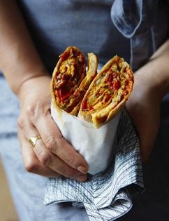 Masala omelette wrap