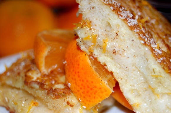 Mascarpone stuffed French toast fritters