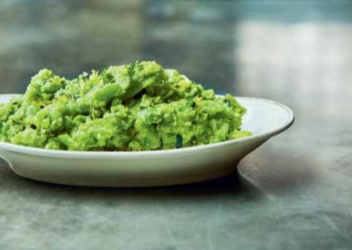 Mashed broad beans with gremolata