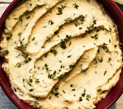 Mashed celeriac with herbs
