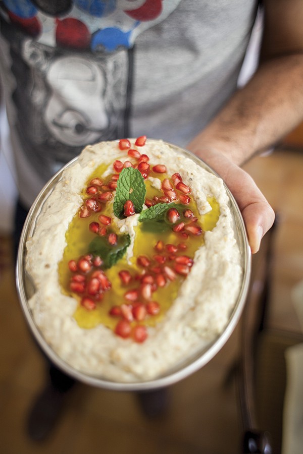 Mashed eggplant dip (Baba ghannouj)