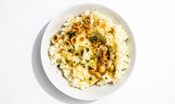 Mashed kohlrabi with brown butter