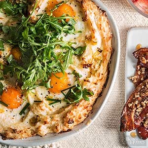 Mashed potato-egg casserole