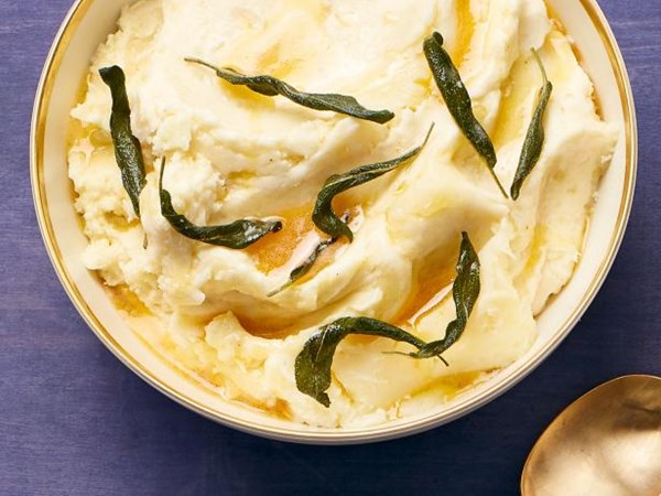 Mashed potatoes with fried sage