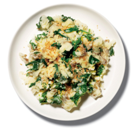 Mashed potatoes with greens