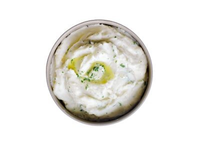 Mashed potatoes with herb butter