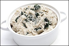 Mashed potatoes with Tuscan kale