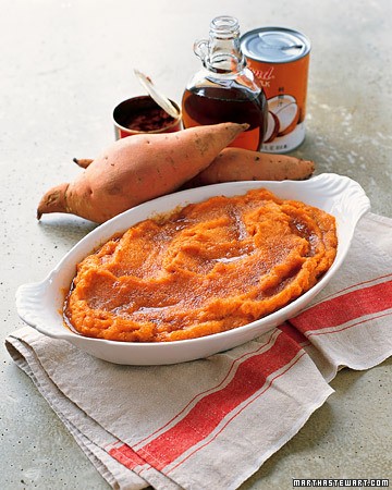 Mashed red-curry sweet potatoes