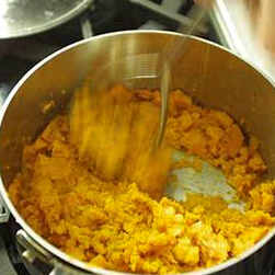 Mashed sweet potatoes