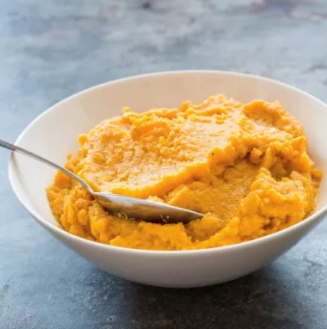 Mashed sweet potatoes