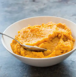 Mashed sweet potatoes