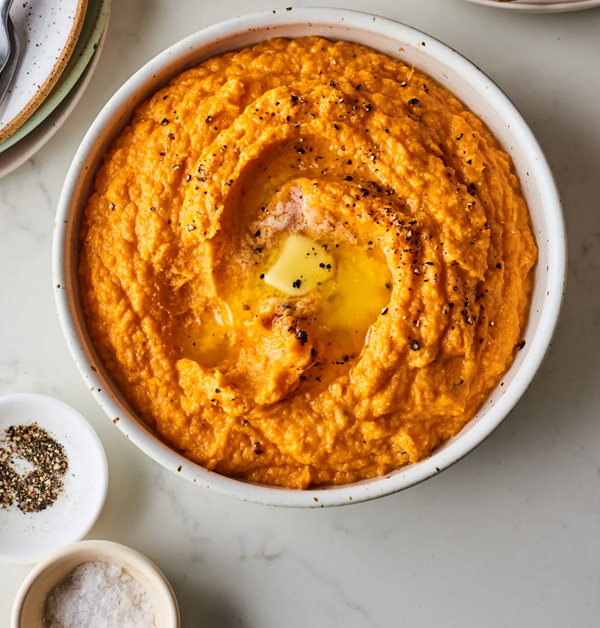 Mashed sweet potatoes