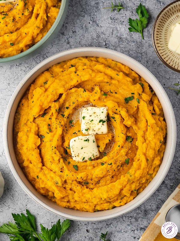 Mashed sweet potatoes