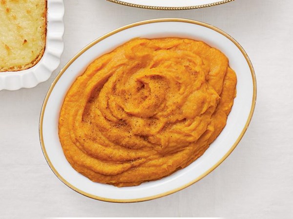Mashed sweet potatoes and parsnips 