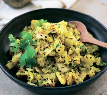 Mashed turnip with cumin, ginger and chillies