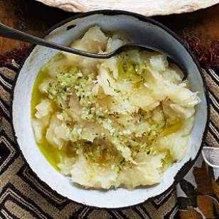 Mashed yuca with mojo