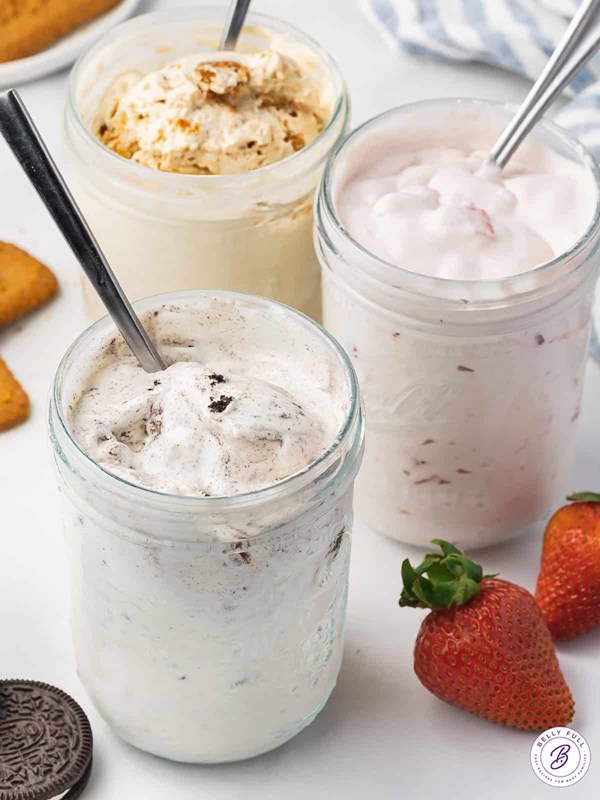Mason jar ice cream