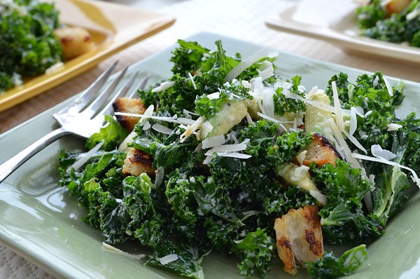 Massaged kale Caesar