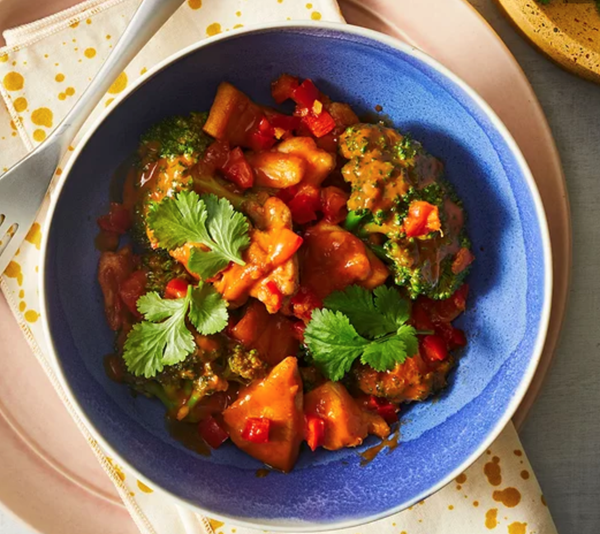 Massaman curry chicken with turmeric brown rice