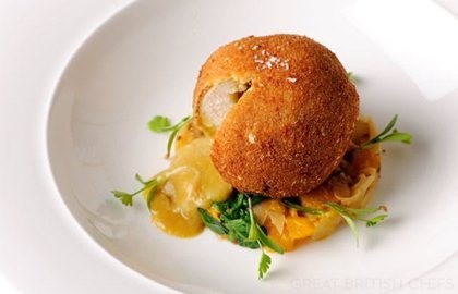 Masterclass - Curried chicken Kiev with squash sag aloo
