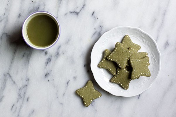 Matcha butter cookies