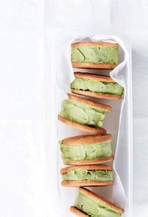 Matcha ice-cream sandwich