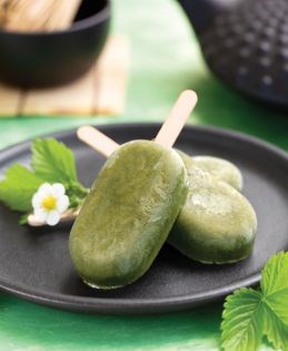 Matcha latte freezer pops