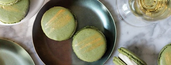 Matcha macarons with Baileys Original Irish Cream buttercream filling