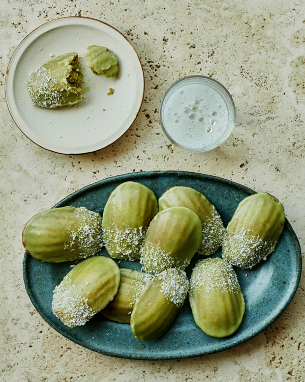 Matcha madeleines