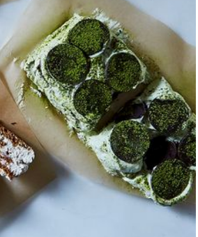 Matcha mint icebox cake