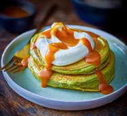 Matcha miso pancakes