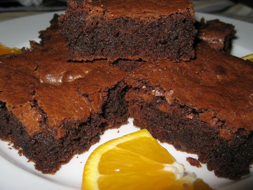 Mayan orange brownies
