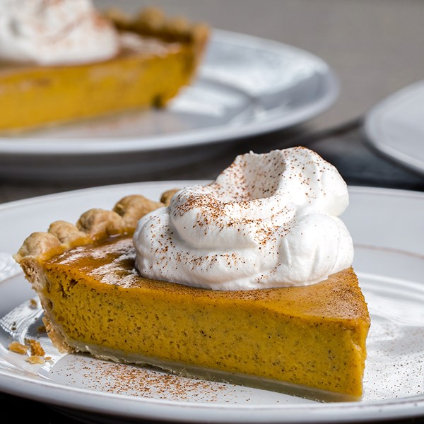 McCormick signature pumpkin pie with vanilla whipped cream